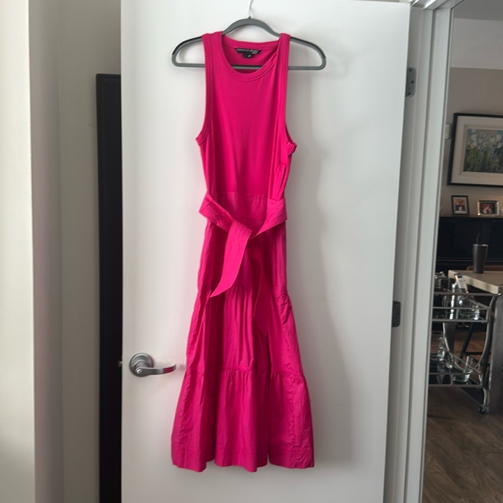 Dress cotton maxi dress.  Tank style with cotton poplin full skirt.